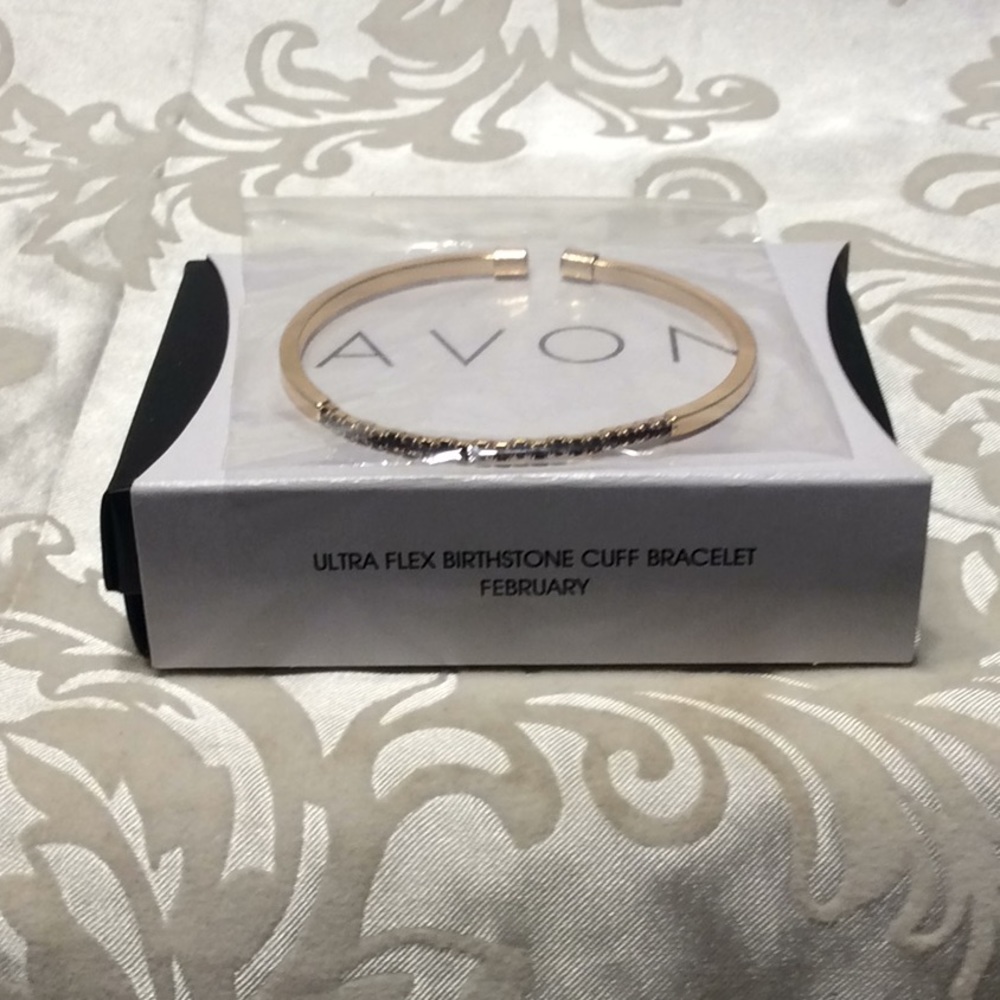 Avon Ultra Flex Birthstone Cuff Bracelet February